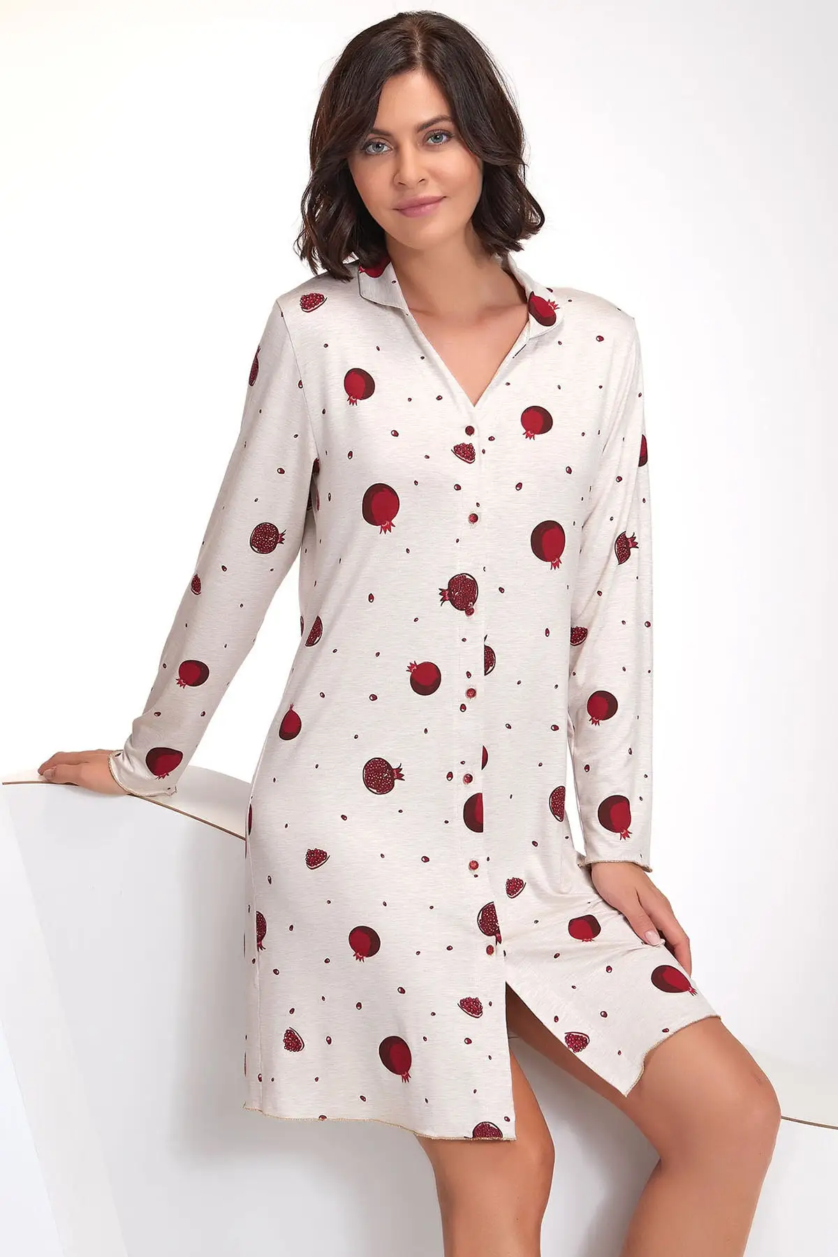 

Women Nightgown Pink Buttoned New Summer Night Dress Female Sleepwear Nightwear Nightwear Nightwear Nightwear