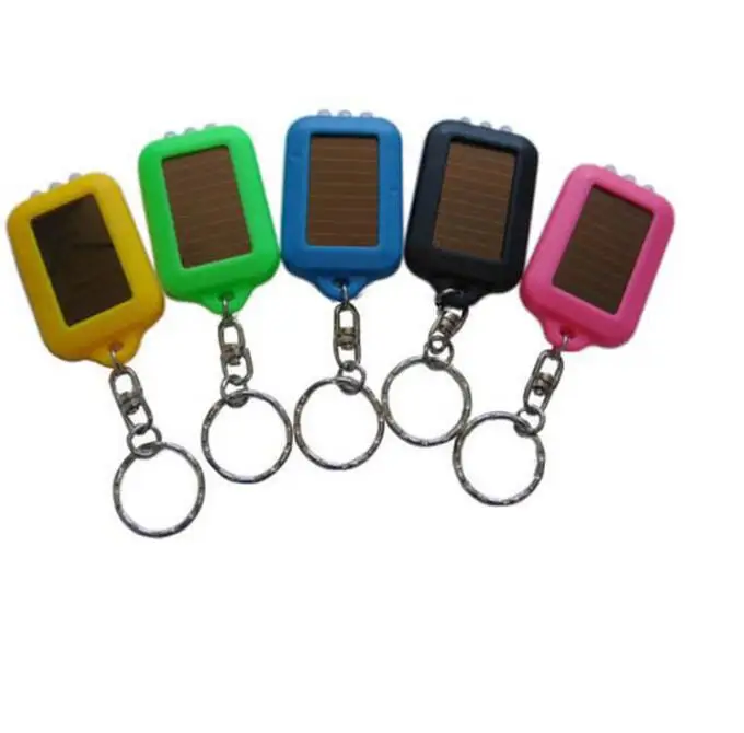 Брелок для ключей на солнечной батарее портативный мини-брелок с 3 светодиодами