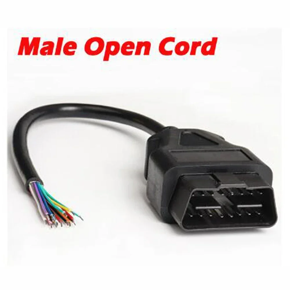 

OBD2 16-контактный разъем «мама-папа» для ELM327 Удлинительный адаптер OBD Открытый шнур OBDII EOBD 16-контактный разъем адаптера 30 см OBD2