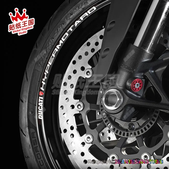 4 полоски для Multistrada Monster Hypermotard Panigale V4 V2 Diavel Streetfigher SP наклейки на обод колес