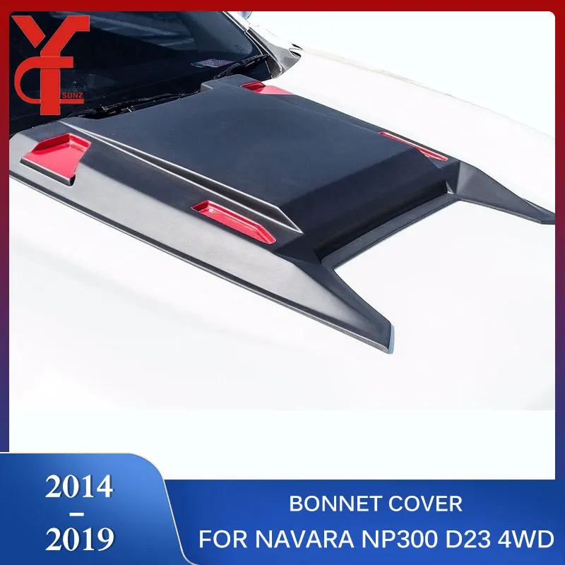 

4WD 2WD Double Cap ABS Bonnet Hood Scoop Cover For Nissan Navara Np300 Frontier 2014 2015 2016 2017 2018 2019 Car Accessories
