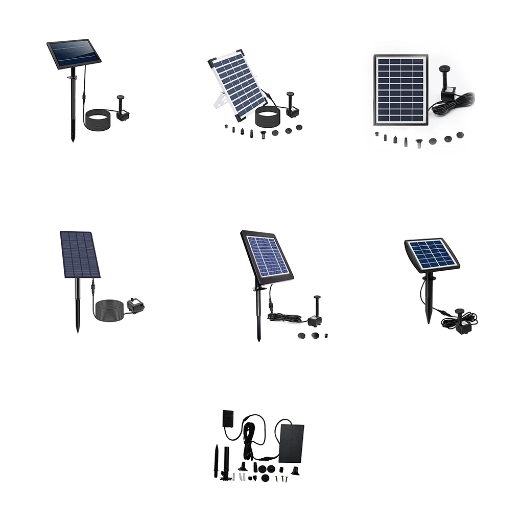 

Solar Fountain Pump Outdoor Waterproof Rotatable Landscape Decoration with Stake Decorative Pond for Bird Bath 3 5W