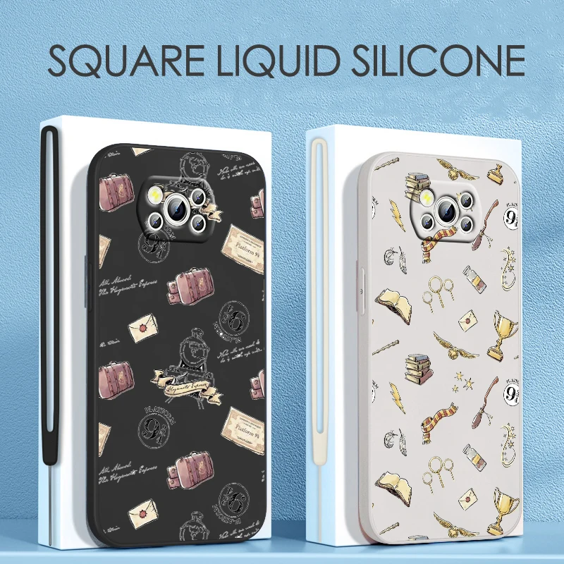 

Harry Potter Elf Cute For Xiaomi POCO X4 M5S F4 M4 X3 F3 M3 C3 F2 X2 F1 Pro GT NFC 4G 5G Liquid Rope Phone Case