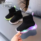 Детские светящиеся светильник ссовки, спортивная обувь с подсветкой для мальчиков и девочек, размеры 21-30