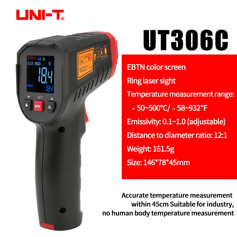 

UNI-T UT306S/UT306C Цифровой инфракрасный термометр