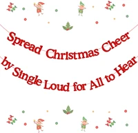 fangleland christmas themed red glitter banner christmas holiday winter fireplace indoor outdoor holiday party decorations