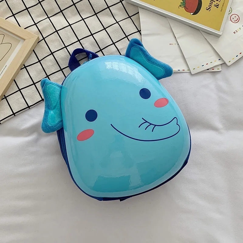 

3D Kindergarten Children Cute Cartoon Elephant Backpack Boys Girls Shoulder Eggshell Bag