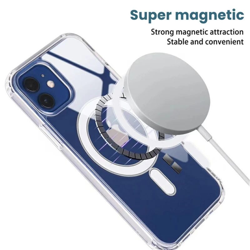 Ultra Clear Built-in Magnetic Circle Soft Magsafe Phone Case for IPhone 12 Pro Max 12 Mini 2020 Mag Safe Protective Cover Shell images - 6