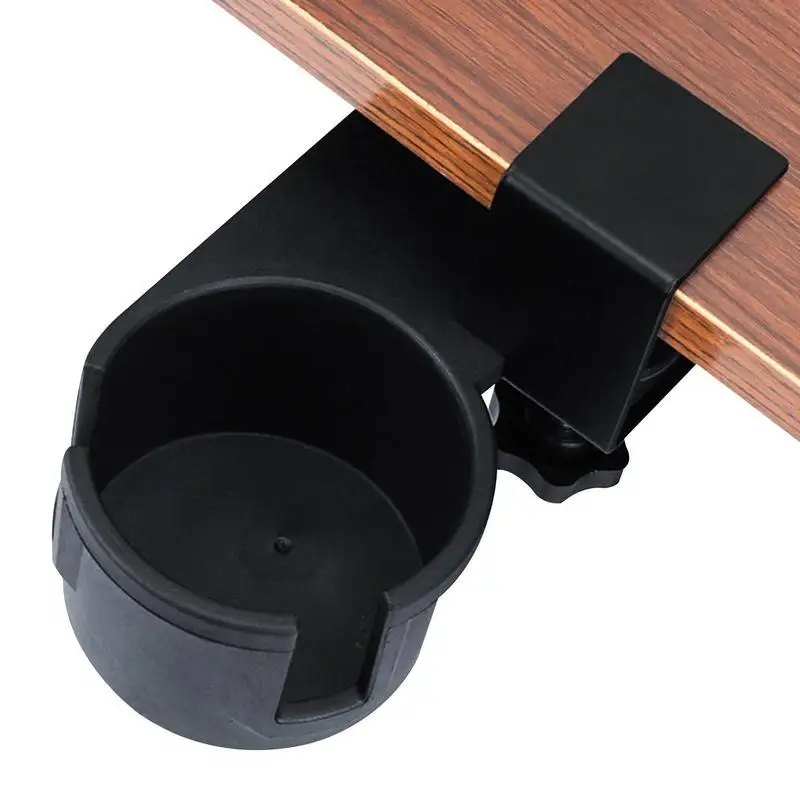 

Desk Cup Holder Clamp 180 Degree Rotating Anti-Spill Cup Stand Hook Cup Bracket U-Shaped Groove Design Desktop Cup Holder Game