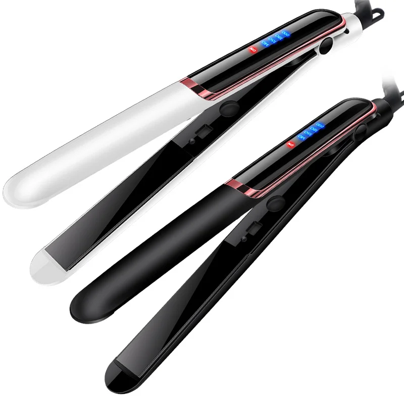 

Electric Hair Straightener 2 in 1 Ceramic Hair Straightener Titanium Hair Straightener with Dual Voltage Infrared Hair Iron