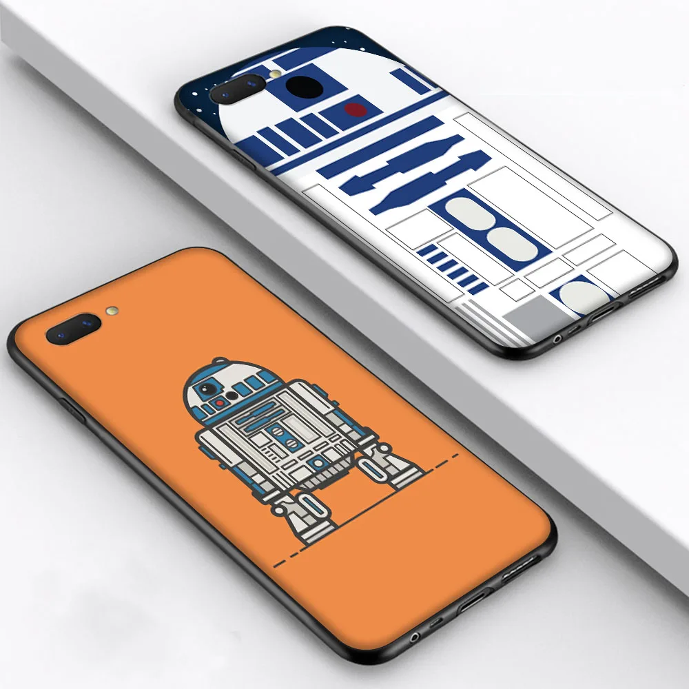 Черный чехол для Huawei Y5P Y6 Y6S Y6P Y7 Y7A Y8P Y8S Y9 Y9A Y9S Prime защитный R2D2 BB8