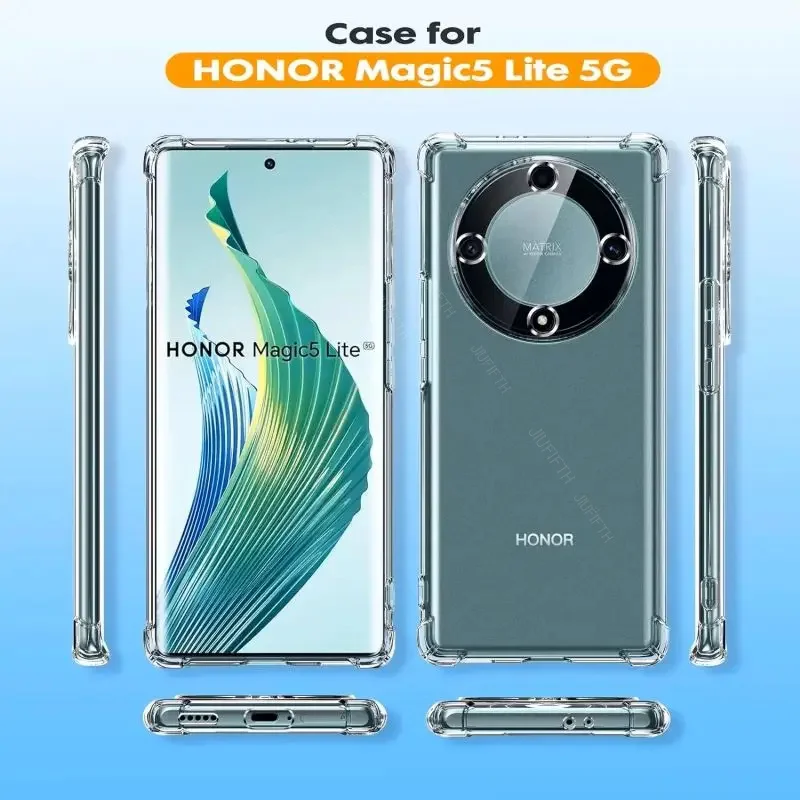 Противоударные прозрачные силиконовые чехлы с подушкой безопасности для Huawei Honor