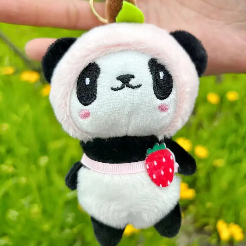 Плюшевая игрушка в виде панды с фруктами милый брелок подвеска пары пар