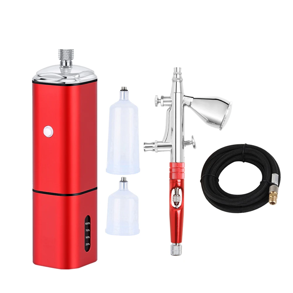 Type C Power Display Replace Battery Cup Dual Action Spray Pen Nail Art Tool