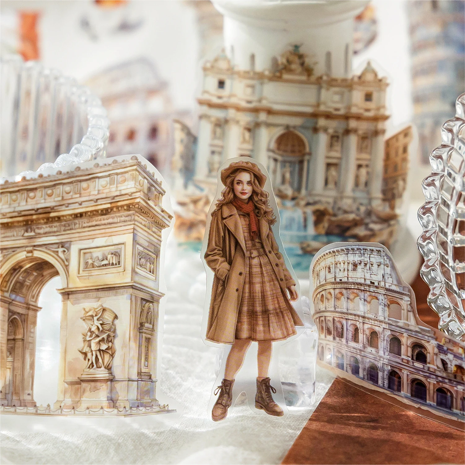 6 упаковок/лот серия дорожных пейзажей декоративная свежая ПЭТ-лента