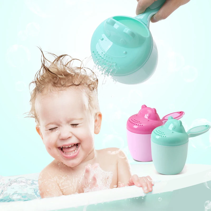 

Детская чашка для ванны, чашка для шампуня для малышей, мультяшный Бегемот, детский купальник, ложка для душа для младенцев, чашка для мытья ...