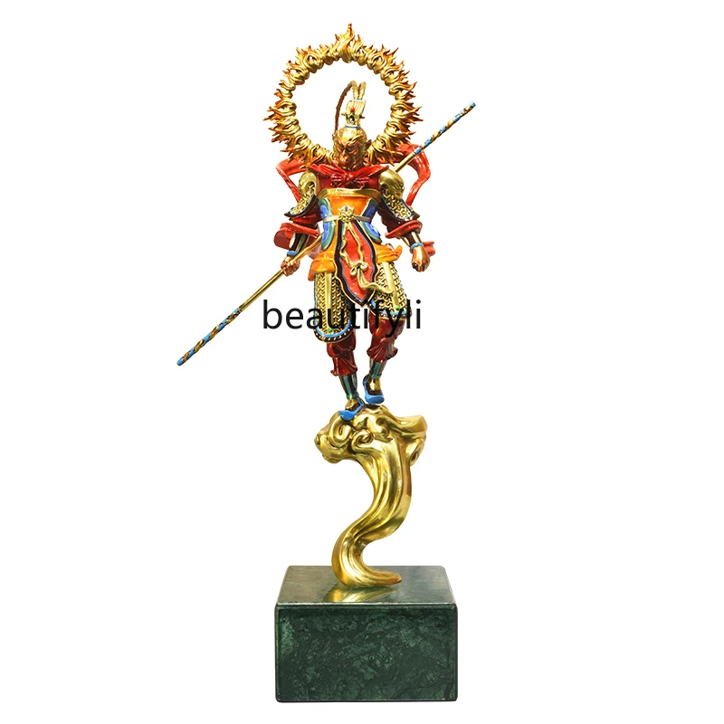 

yj Pure Copper Sun Wukong Qi Tian Da Sheng Ornaments Triumph over the Buddha Statue Full Bronze Statue Crafts