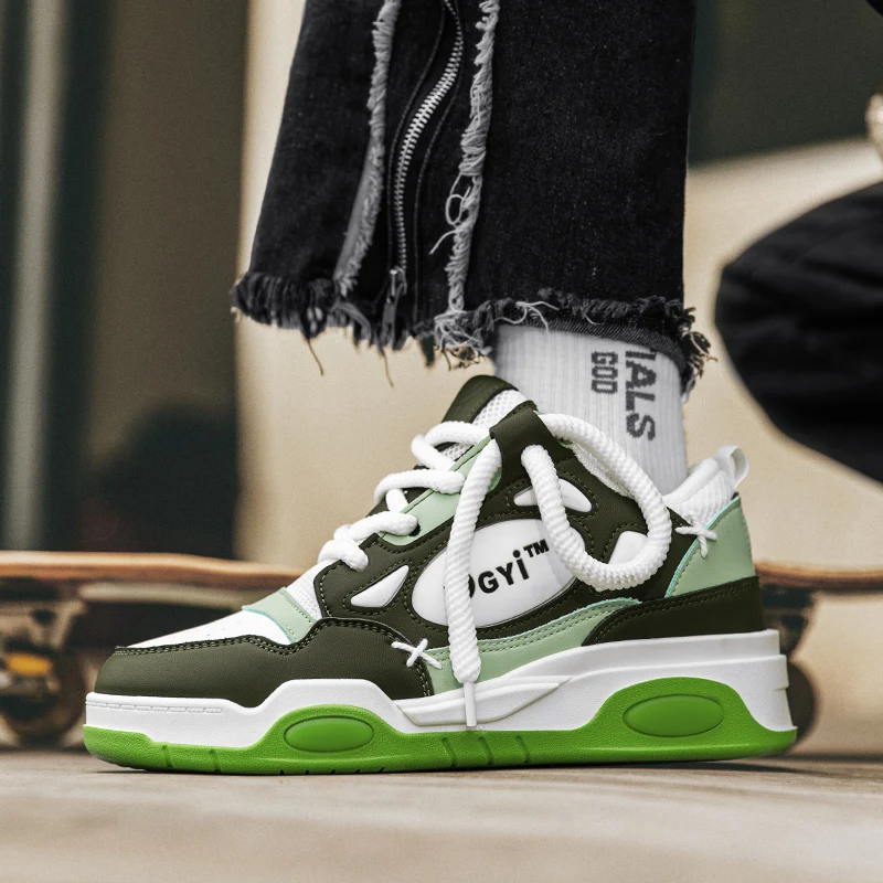 New Vintage Men's Sneakers Streetwear Hip Hop Skateboard Shoes Men Platform High top Sneakers Men Designer Shoes tenis masculino