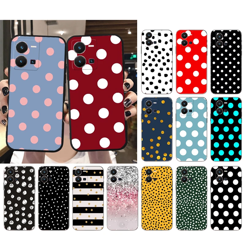 

Polka dot Phone Case For VIVO Y53S Y33S Y11S Y31 Y21 Y70 Y20 Y21S Y72 Y55 Y76 Y51 Y01 V23E V21 V23 V21E Case