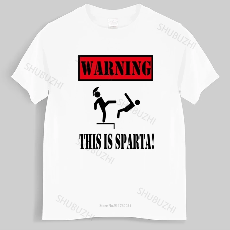 Футболка мужская с Предупреждение писью Is Sparta Е27 300