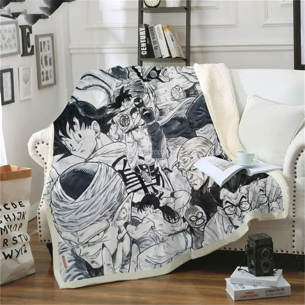 

Goku Anime Blanket 3D Print Child Blankets for Beds Adult Quilt Throws Blanket Sofa Travel Teens Student Weighted Blanket