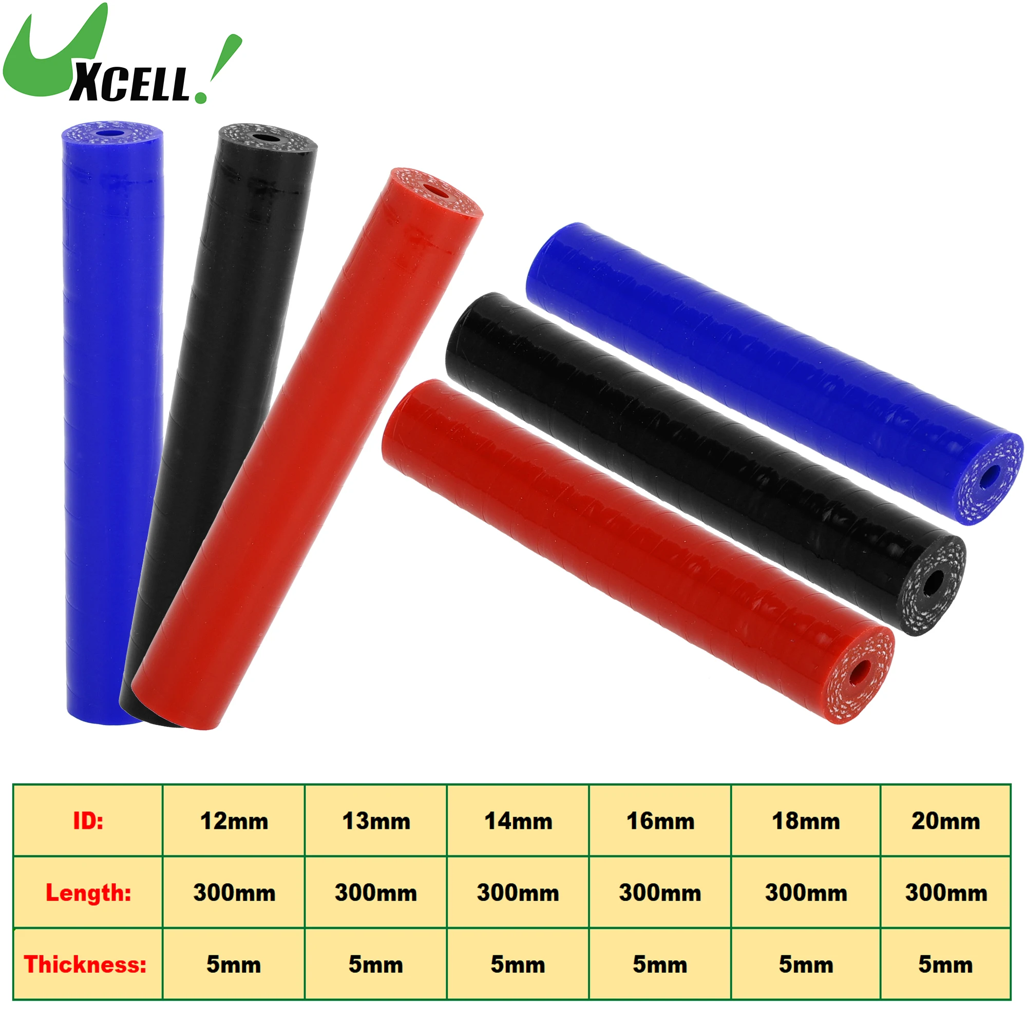 UXCELL 12 мм 13 14 16 18 20 ID 300 Длина 0 градусов 4-слойный усиленный высокотемпературный