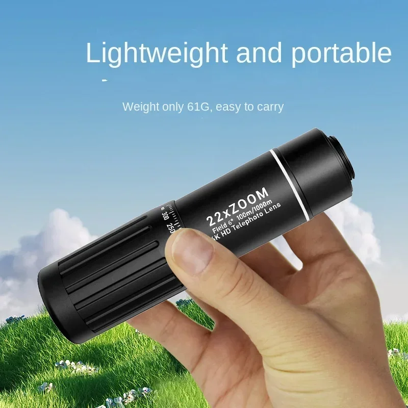 Фото New 22x Zoom Monocular Telescope Mobile Phone External Full-screen Photo Telephoto Lens Concert Shooting Artifact №3