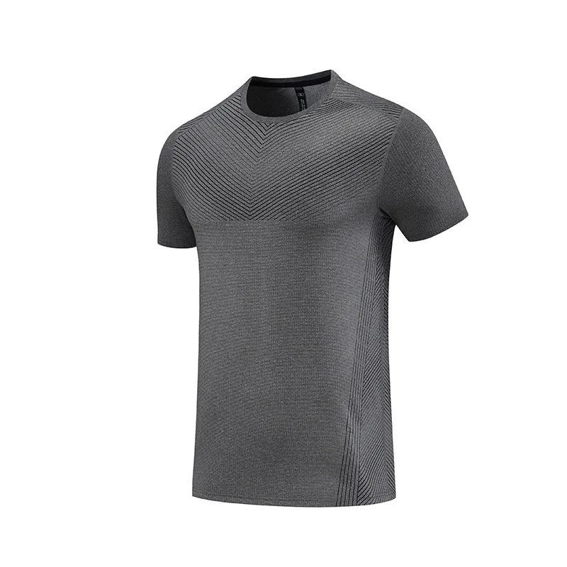 \Gym Shirt Sport T Shirt Men Short Sleeve Running Shirt Men Workout Training Tees Fitness Top 2023 Polyester Sport T-shirt