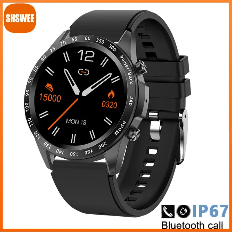 

Men Smart Watch TWS Heart Rate Blood Pressure Body Temperature Watch Bluetooth Call Smartwatch Music For Xiaomi Huawei
