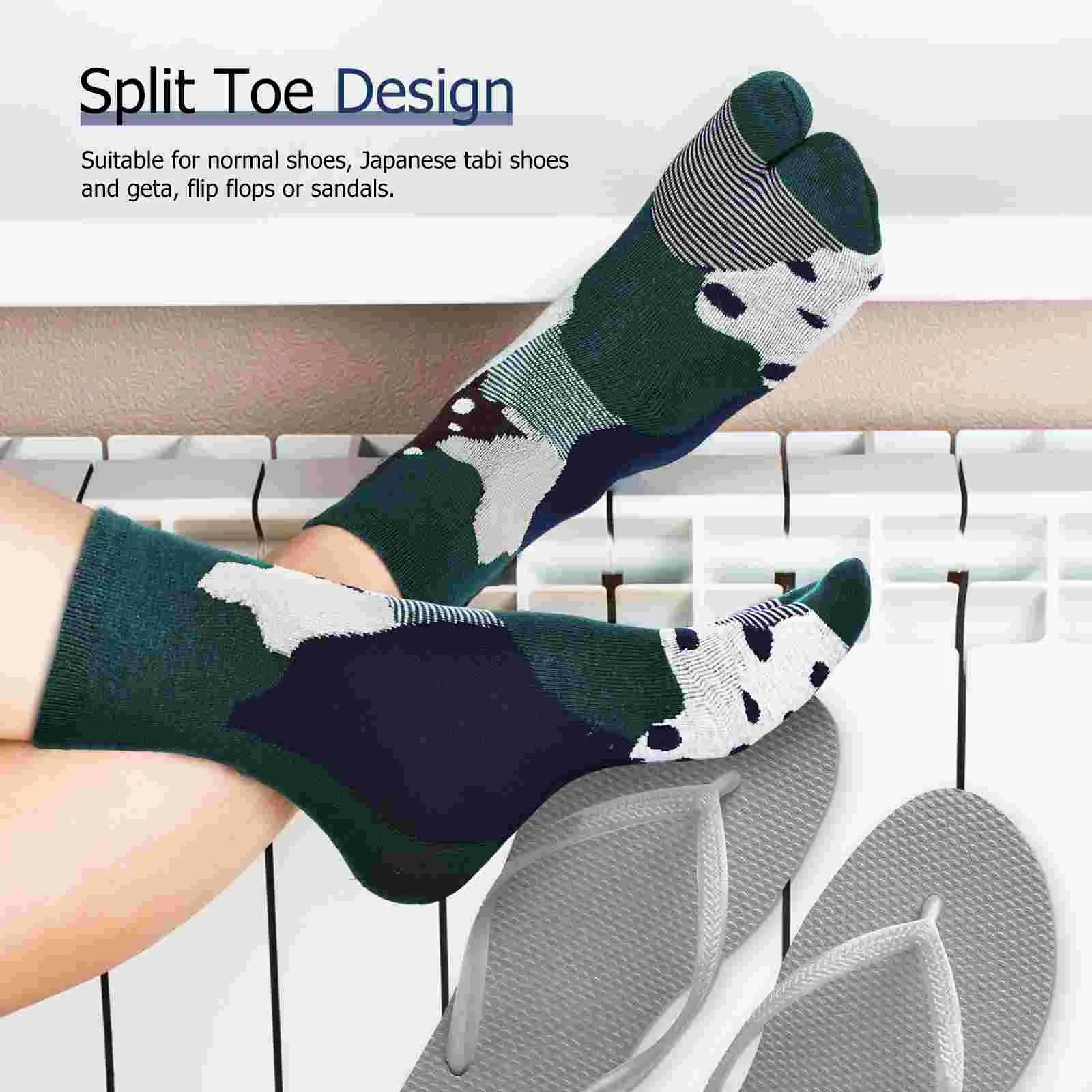 10 Pairs Tabi Socks Geta Shoes Socks Geta Shoes Big Toe Cotton Socks for Women