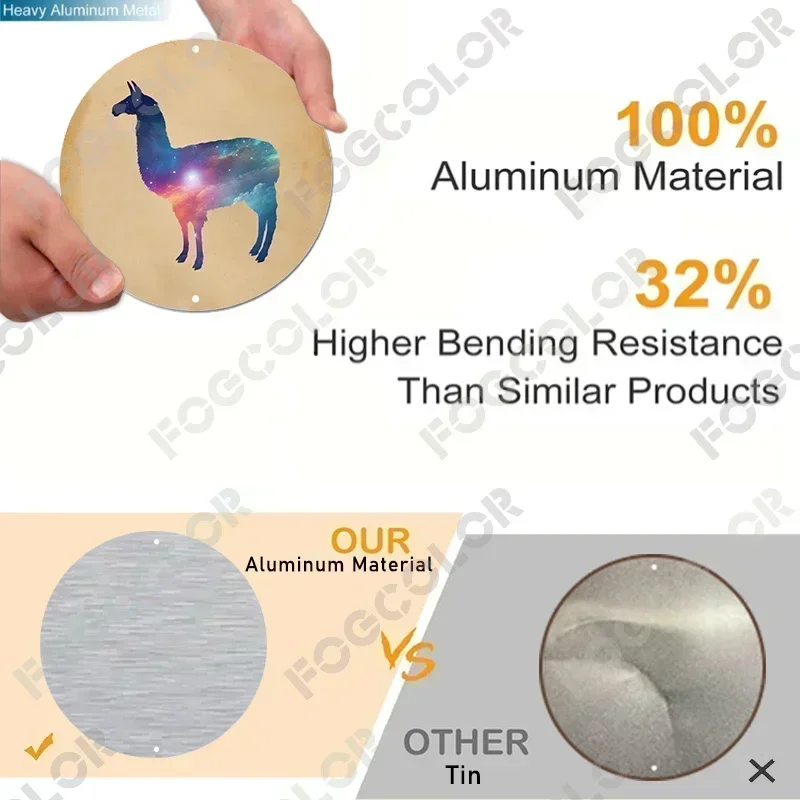 1 шт. 8x8 дюймов (20x20 см) круглая алюминиевая вывеска Черная пантера для спальни