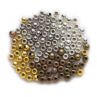 5 color alloy crimp spacer beads accessories findings jewelry making diy necklace bracelet earring 2 8mm