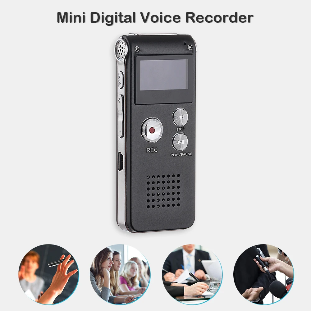 

8GB Portable Digital MP3 Dictaphone Voice Activated Digital Audio Recorder Professional Mini Voice Recorder Pen