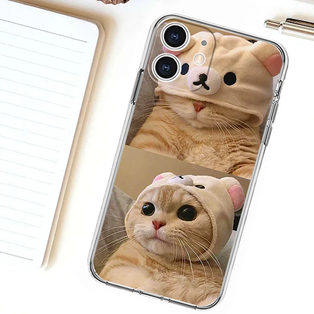 

Cat and Dog Pattern Mobile Phone Case Cover for IPhone11/12 Transparent TPU Soft Shell IPhone13 Cartoon Cat Phone Case