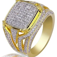 baoshina business style geometry zircon crystal ring for men party wedding male rings jewelry hand accessories size 7 14