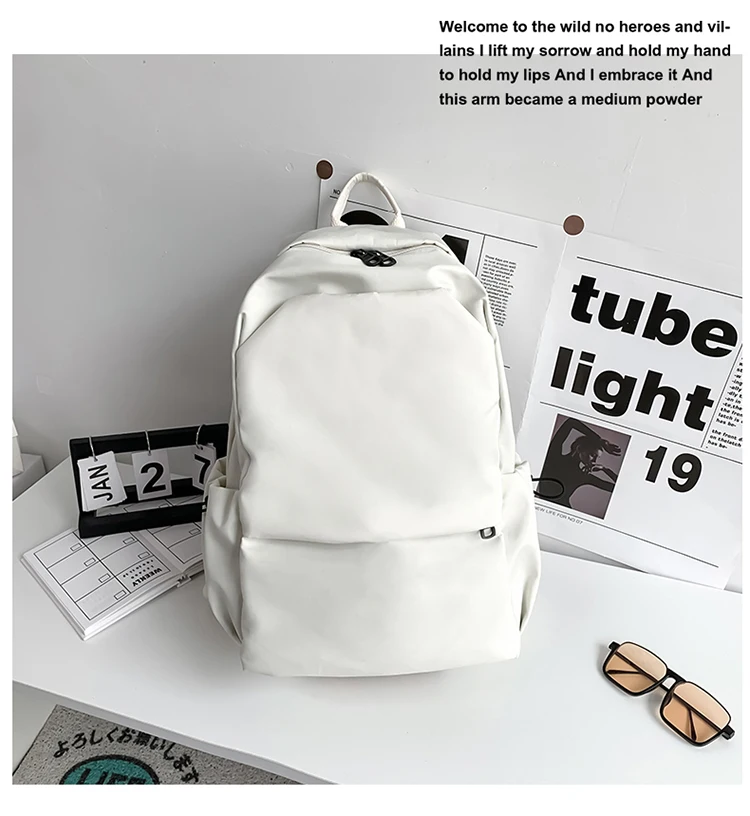

Women Men Black Backpack College Student School Backpack Bags for Teenagers Casual Rucksack Travel Daypack Unisex Simple Packs