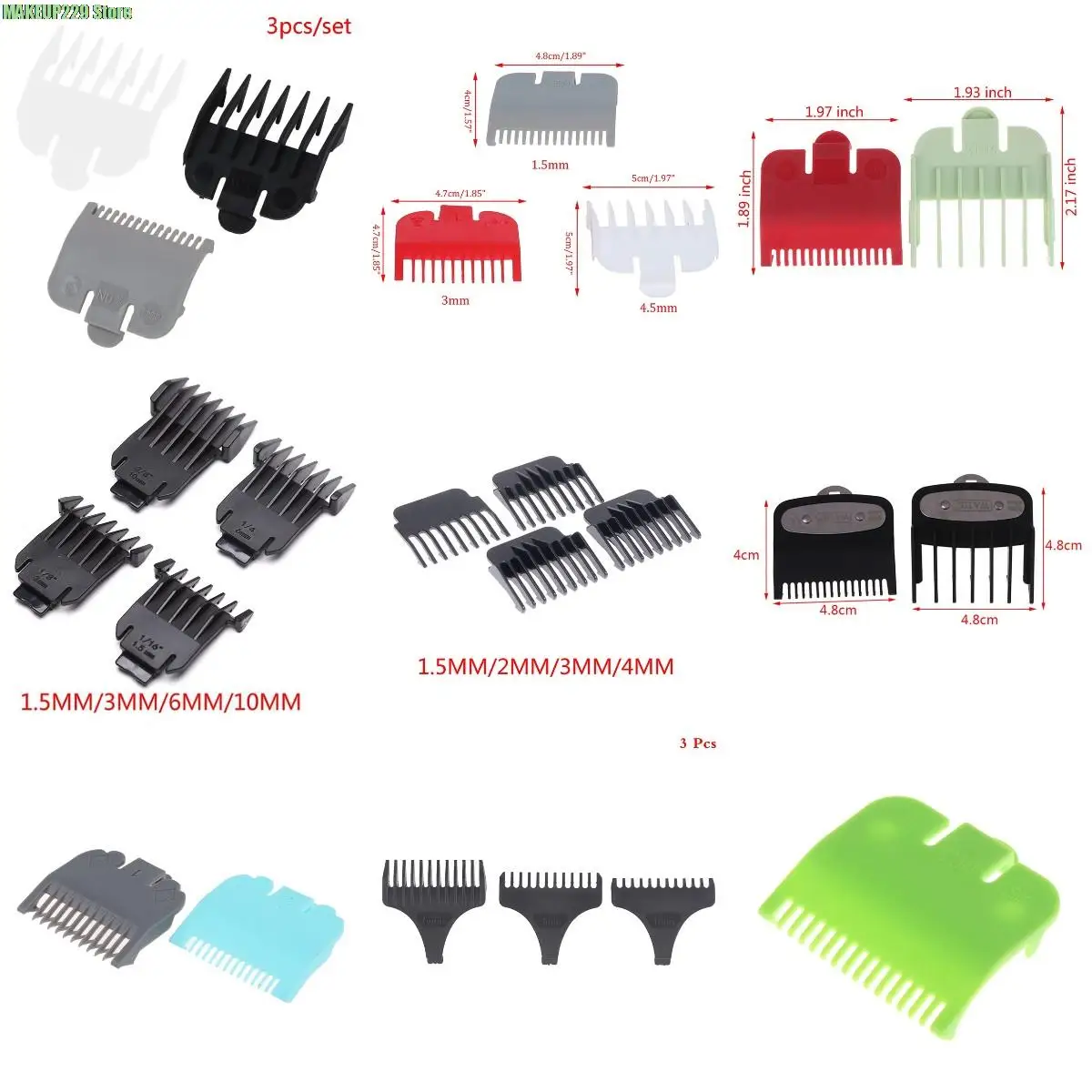 

Hair Trimmer Tool Hair Clipper Limit Comb Cutting Guide Barber Replacement Ultra-thin Limit Comb