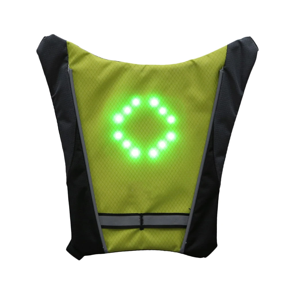 

New LED Turn Signal Vest Led Reflective Vest Warning Direction Backpack with Remote Controller for Night Cycling Running Walking