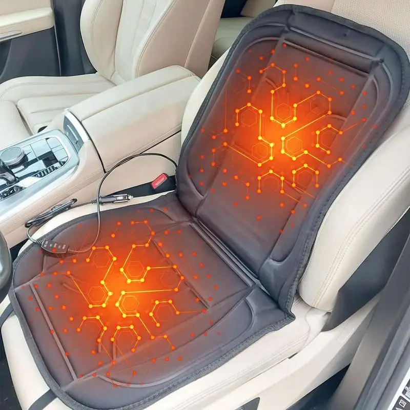 

Heated Chair Cushion 12V Car Seat Heated Cover Adjustable Temperature Electric Warming Pads Car Styling Winter Pad Cushions