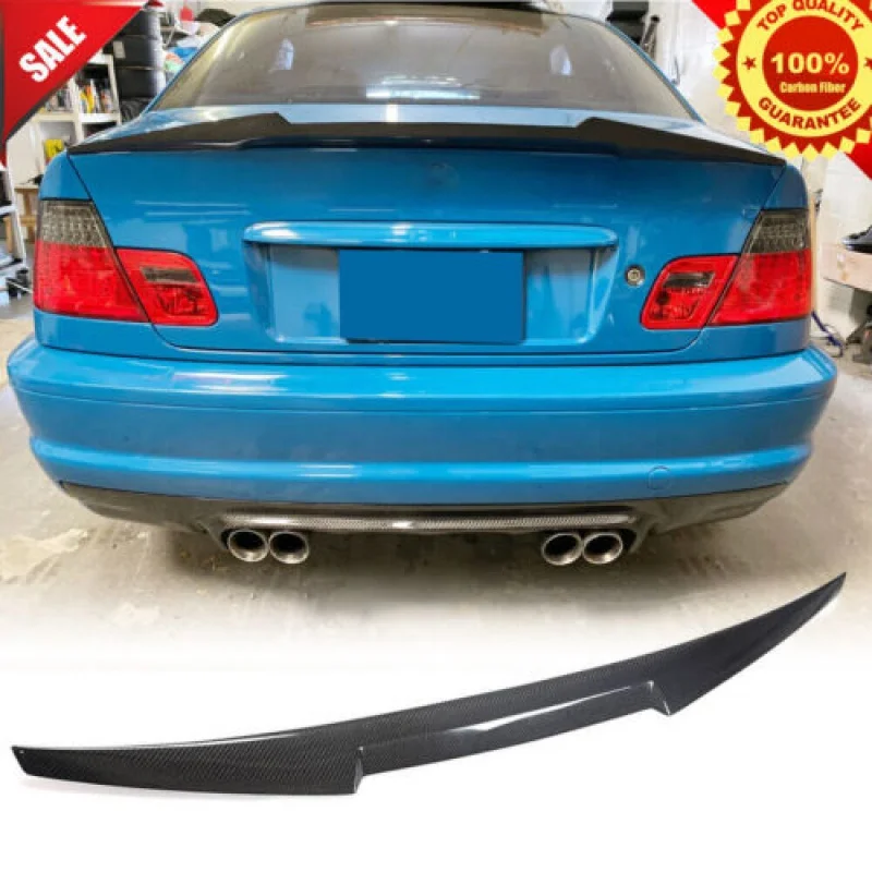 

For BMW 3 Series E46 Sedan 98-05 Carbon Fiber Rear Trunk Boot Lip Spoiler Wing
