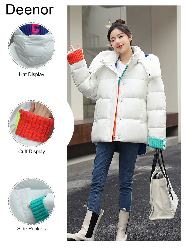 Women Thicken Warm Parka Coat Loose Oversized Women's Winter Bread Loose Thickened Coats Hooded Outwear Padded Woman Jackets