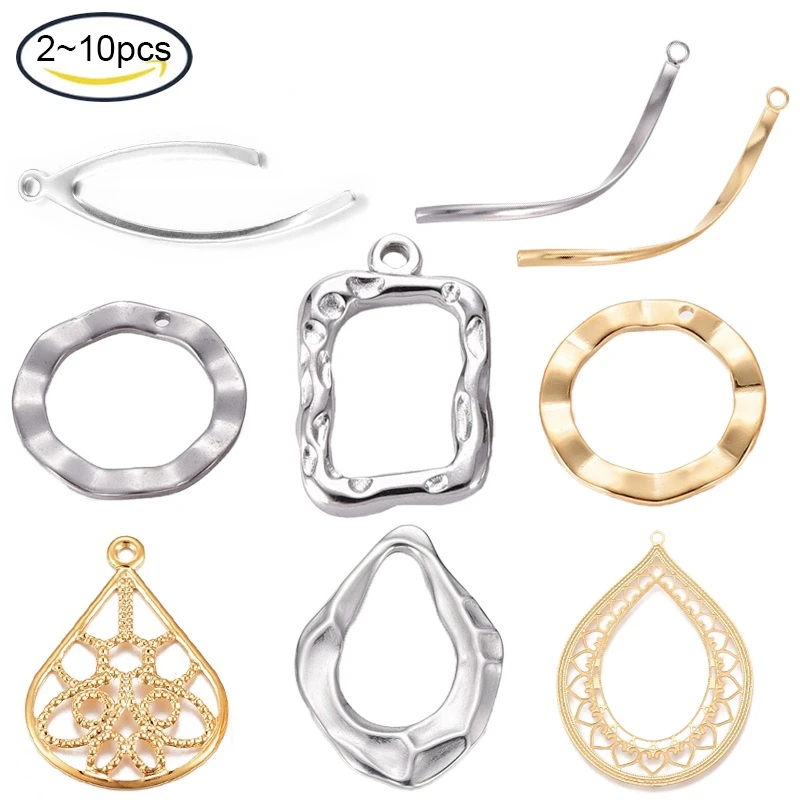 

Подвески из нержавеющей стали 304, 2-10 шт., золотистые, 40x2x1 мм, отверстие: 1,6 мм