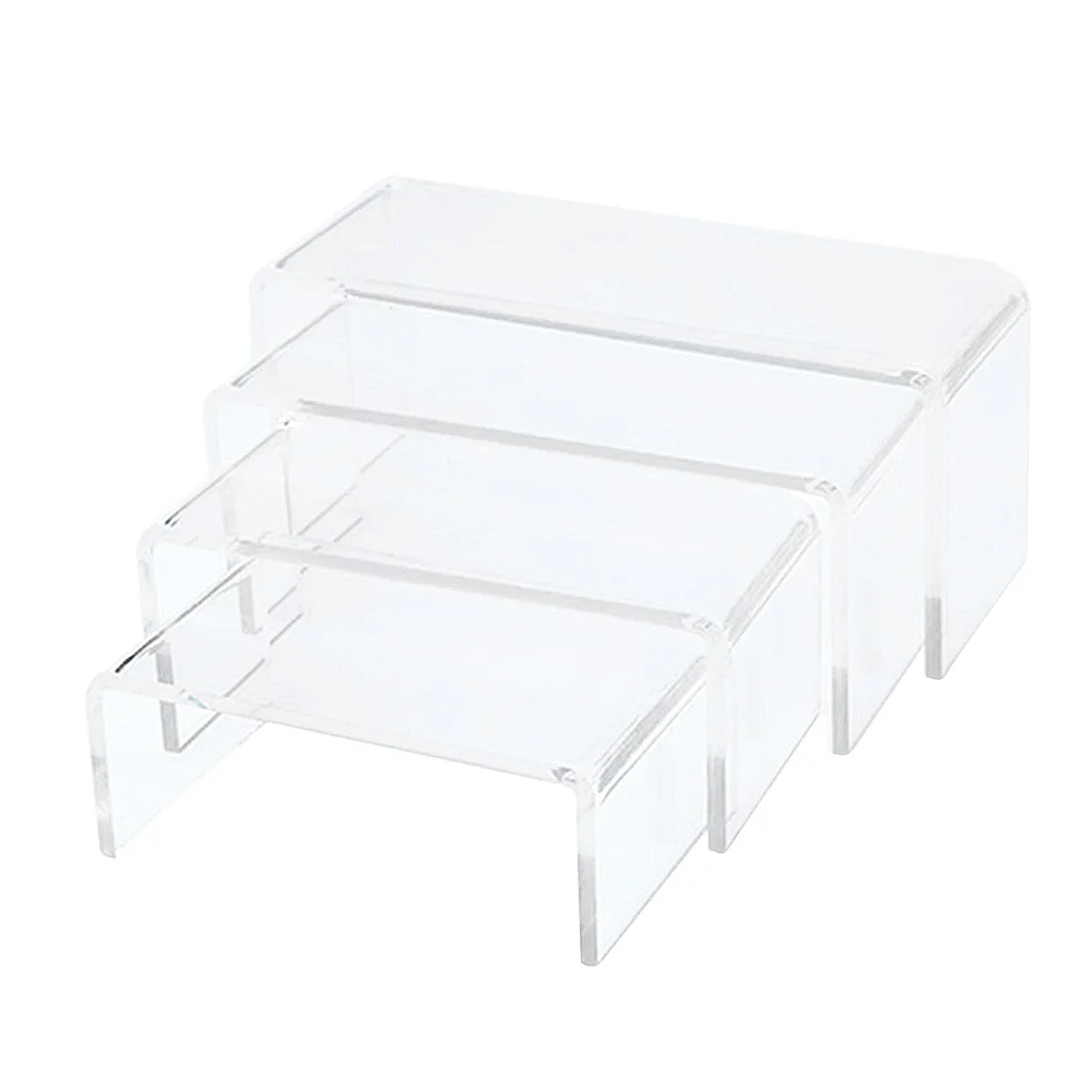 

4 Pcs Desk Storage Cotainer Table Top Display Stand Desktop Rack Shoe Acrylic Organizer For makeup
