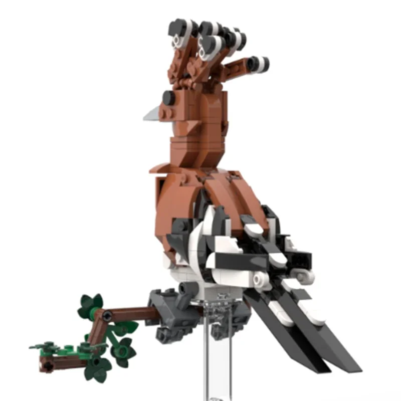 Современная модель птиц животных Moc строительные блоки красивая птица