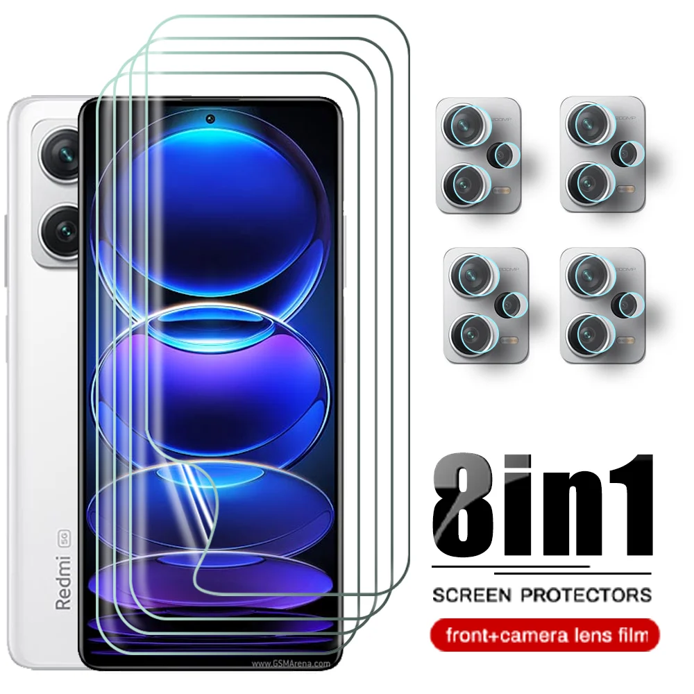 8 в 1 для Xiaomi Redmi Note 12 Pro Plus + Гидрогелевая защита экрана не стекло Redmy Note12 Explorer