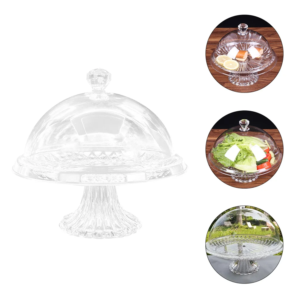 

Cake Platter Dome Bread Tray Round Cake Carrier Cupcake Server Cupcake Holder Lid Cake Stand Cover Candy Food Dust Cover