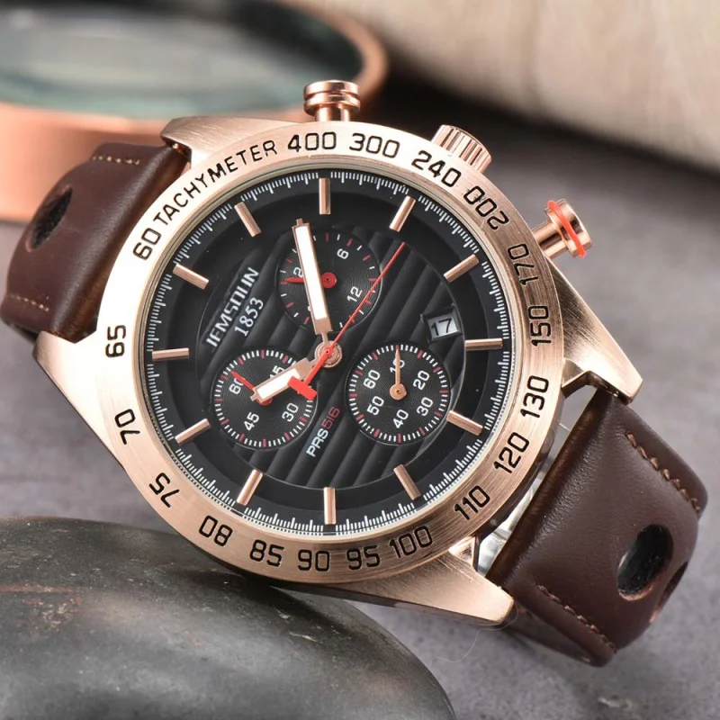 

PRS516 Original Brand Watches For Men Classic Multifunction Full Steel Quartz Watch Luxury Chronograph Automatic Date AAA Clocks