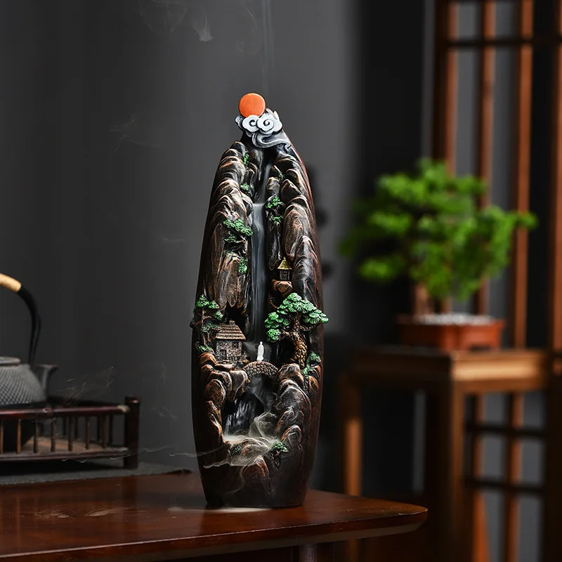 

Large tea ceremony aromatherapy stove backflow incense waterfall burner buddha home decor
