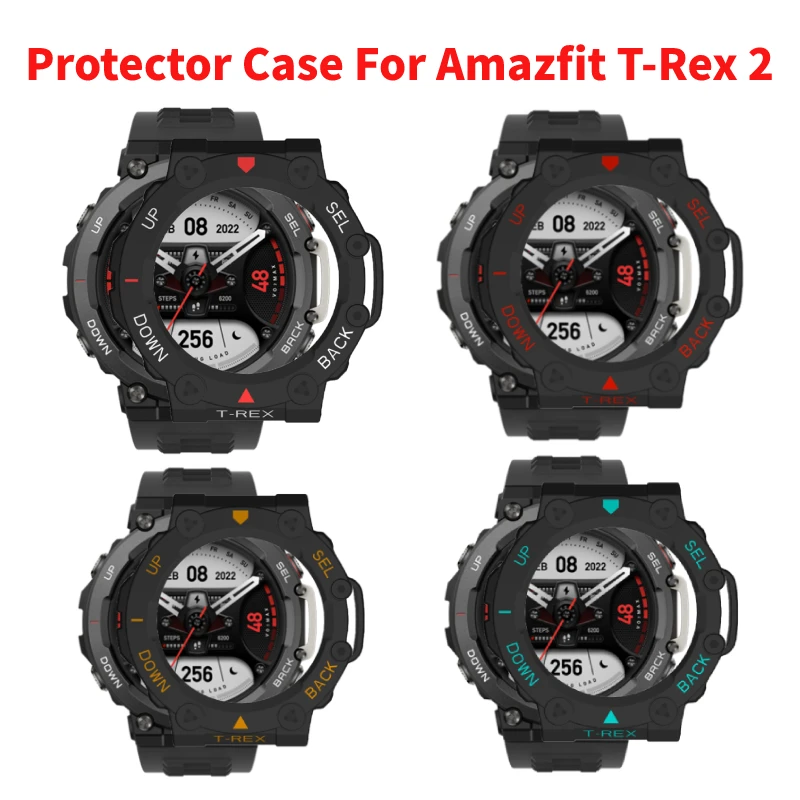

Cace For Amazfit T-REX 2 Case + Screen Protector PC Hard Protective Cover Bumper T Rex 2 Smart Watch Accessories
