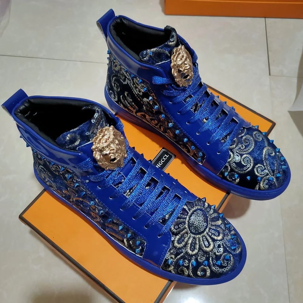 Neue Herren fort.000rittene besti Hyper Pailletten Freizeit schuhe Herrenmode Wohnungen Luxus Скейтборд Schuhe a7